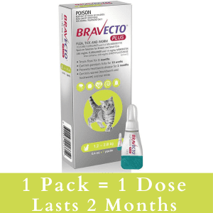 BRAVECTO CAT PLUS 112.5 MG 1.2 - 2.8 KG GREEN