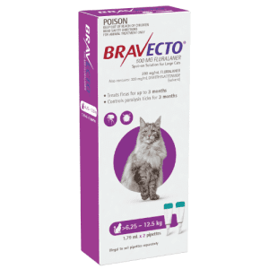 BRAVECTO CAT SPOT ON 500G PURPLE  >6.25-12.5KG